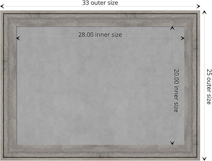 Amanti Art Grey Framed Magnetic Board 25x33 Medium Vision Board - Image 4