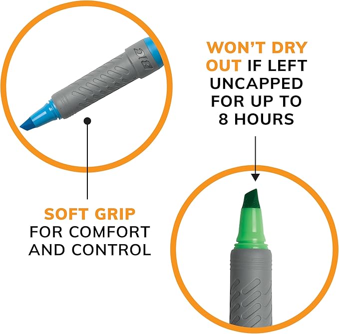 BIC Brite Liner Grip Highlighter, Chisel Tip, - Image 7