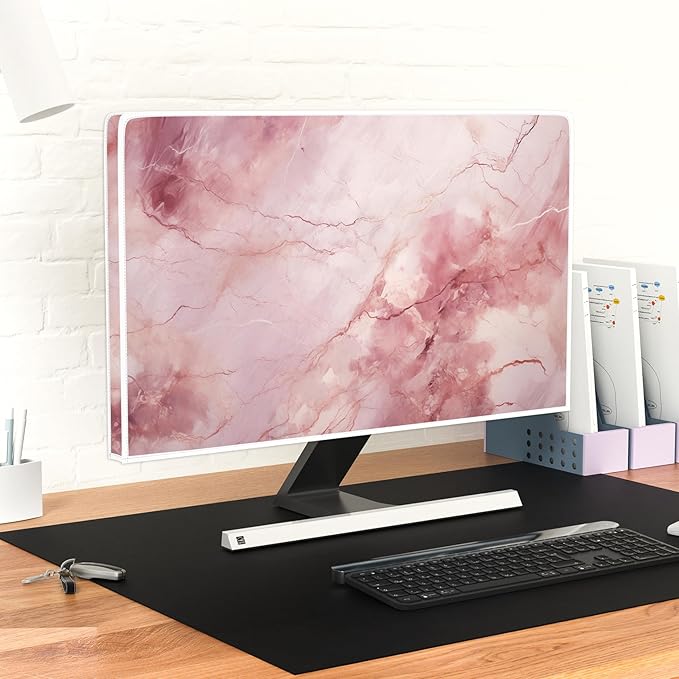 Baocicco Fashion Pink Marble Waterproof Television Cover 45, 48 Inch Full Body - Image 6