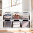 Citylife 82 QT Clear Plastic Storage Bins - Image 3