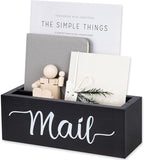 Lucundm Desk Mail Organizer, Mail Organizer Countertop, Wood Desk Mail Storage by Lucundm