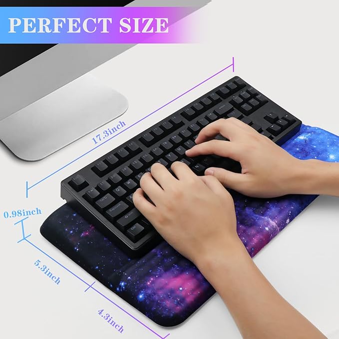 Computer Keyboard Stand with Wrist Rest, Ergonomic Tilted Keyboard Holder - Image 6