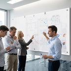 Large Glass Whiteboard, 96 x 48 Inches Magnetic Glass Dry Erase Board - Image 7
