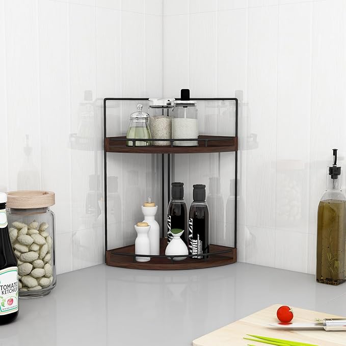 Dorhors 2-Tier Bathroom Counter Organizer, Vanity Counter Corner Shelf - Image 6