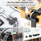 N NOROCME 192 PCS Cable Management Kit 4 Wire Organizer Sleeve, 11 Cable Holder - Image 2