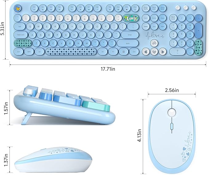 MOFII Wireless Keyboard and Mouse Combo, Full Size 2.4G Plug and Play - Image 6