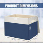 Large 17" 42 Quarts Collapsible Stackable Storage Bins - Image 2