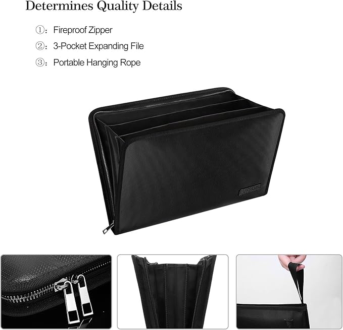 Expanding File Folder Important Document Organizer Fireproof & Waterproof - Image 3