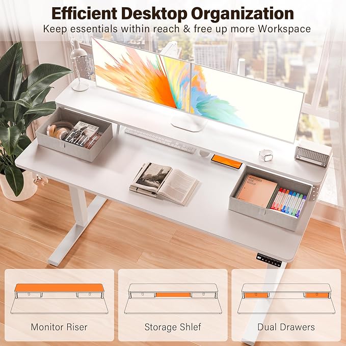 Kingant 55 x 24 Inch Electric Standing Desk - Image 5