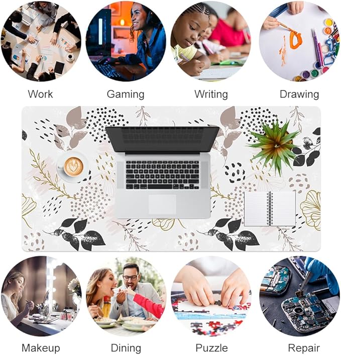 QIYI Large Mouse Pad for Desk, Cute Desk Mat for Desktop, Women Girls Office - Image 7