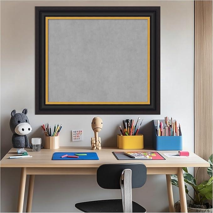 Amanti Art Black Framed Magnetic Board 26x30 Medium Vision Board - Image 6
