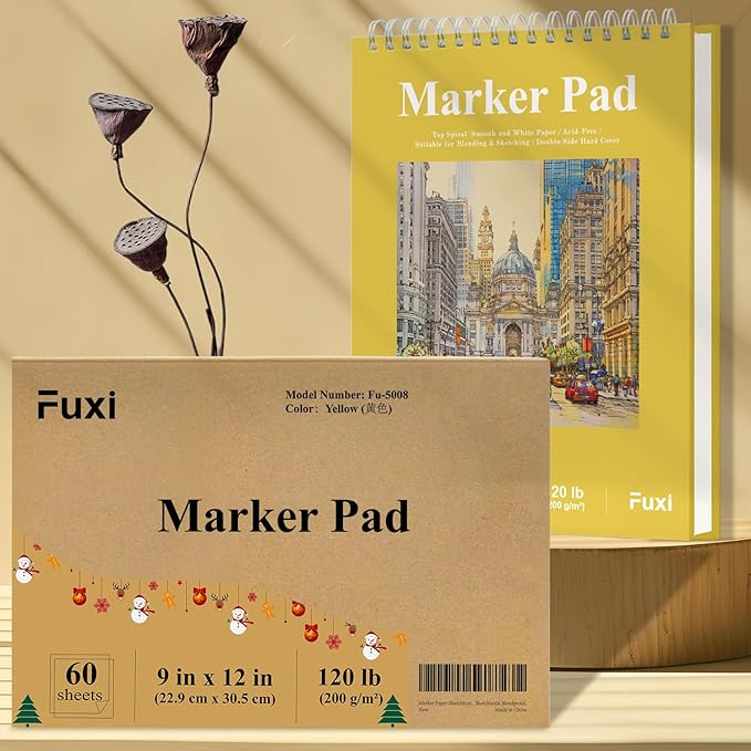 Marker Paper Sketchbook, 60 Sheets Marker Sketchbook Bleedproof, Professional - Image 7
