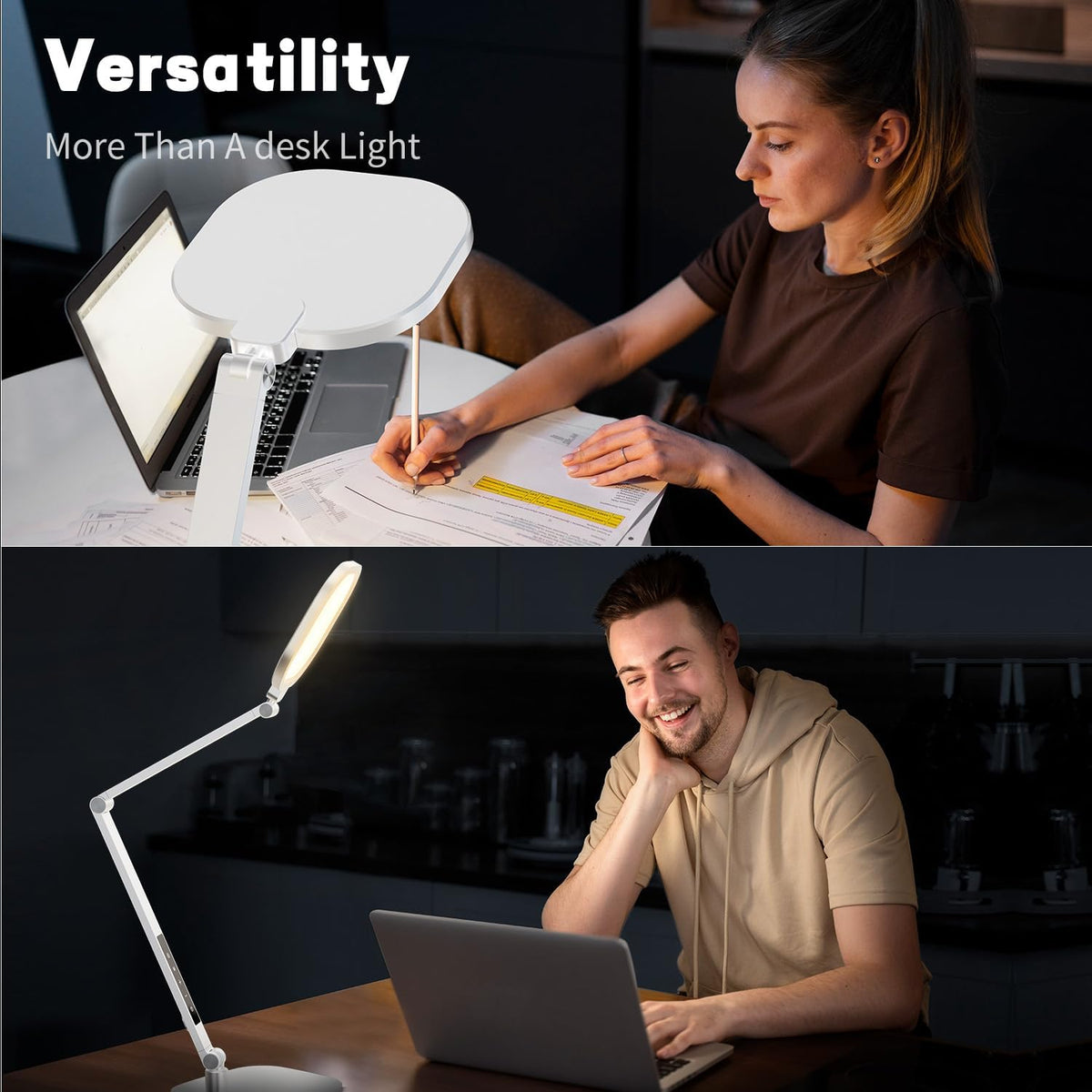 litones led desk lamp for home office, soft shown in use