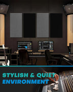 4Pack Fiberglass Acoustic Panels, Self Adhesive Sound Proof Foam Panels - Image 4