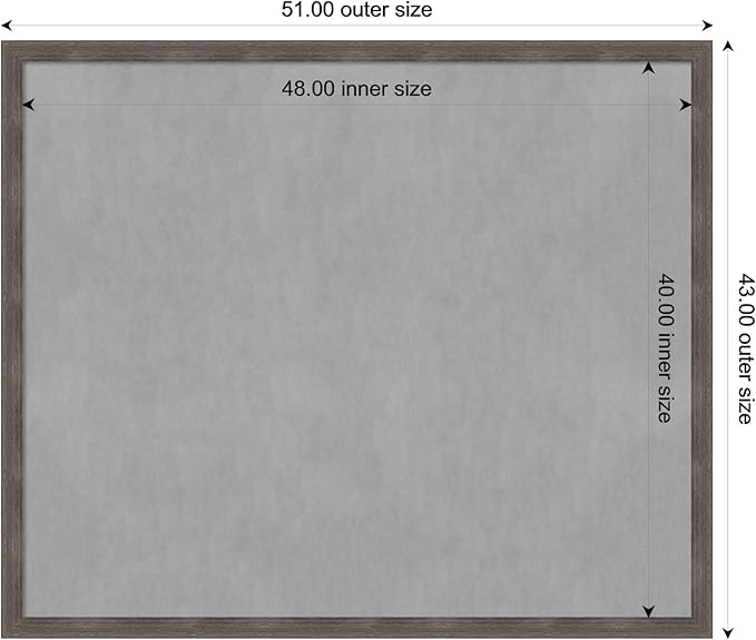 Amanti Art Grey Framed Magnetic Board 43x51 Oversize Vision Board - Image 4
