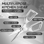 2-Pack Heavy Duty Stainless Steel Kitchen Scissors - Image 3
