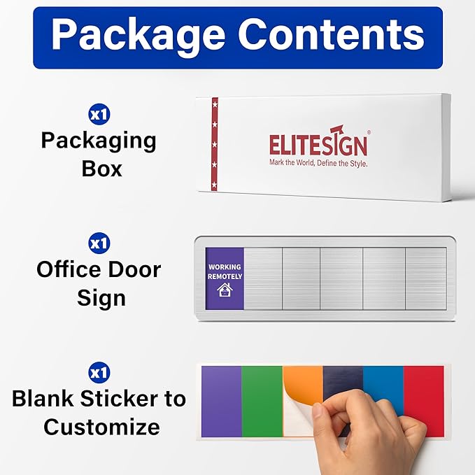 Office Door Signs with 6 Printed Status Options – Do Not Disturb, Out of Office - Image 7