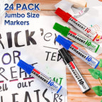 Thenshop 24 Pack Jumbo Permanent Markers Bulk: Large Chisel Tip Permanent - Image 7