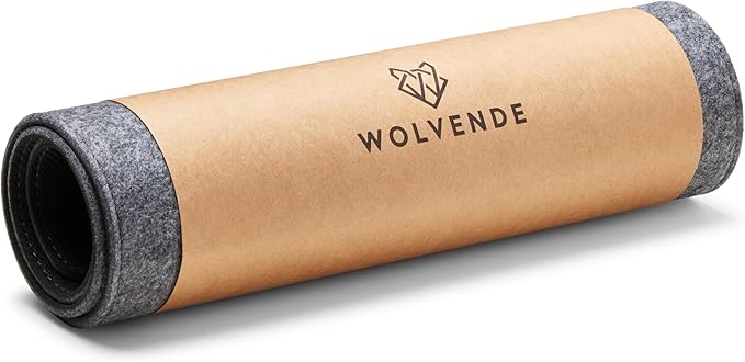 Wolvende Premium Felt Desk Mat | Small 12" x 27.5" | Multifunctional Desk Pad by Wolvende