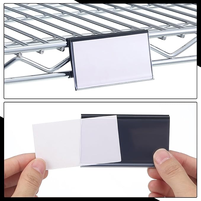 Kathfly 100 Pcs Wire Shelf Label Holders Compatible - Image 6