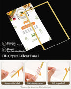 Dynta Acrylic Sign Holder 4x6 8 Pack Double Sided Clear Plastic Display Stands - Image 4