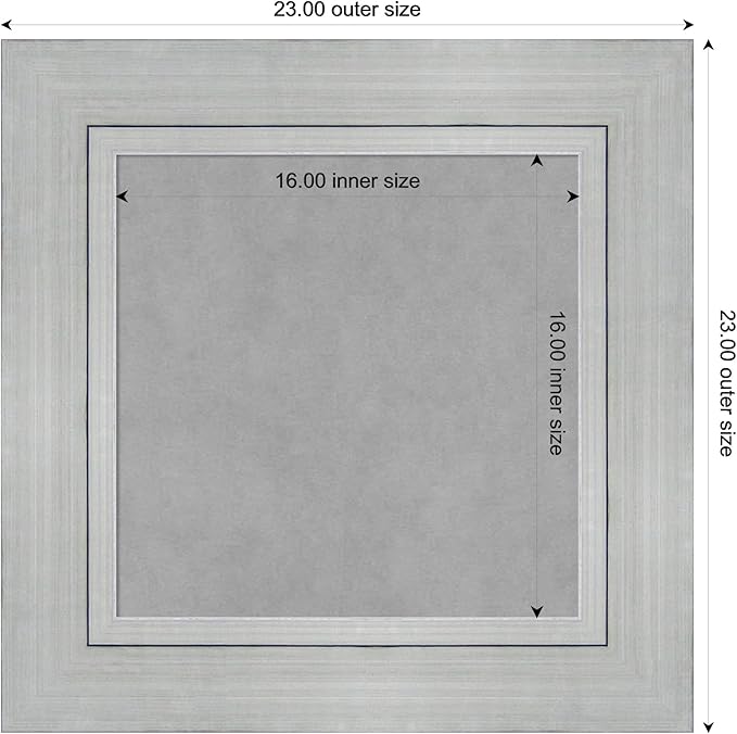 Amanti Art Silver Framed Magnetic Board 23x23 Small Vision Board - Image 3