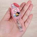 Anti Depressants Funny Cat Nurse Badge Reel, Cute Pink Retractable ID Card - Image 4