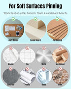 Uniclife 200 Pcs Thumb Tacks for Wall, Decorative Push Pins, Cute Thumbtacks - Image 7
