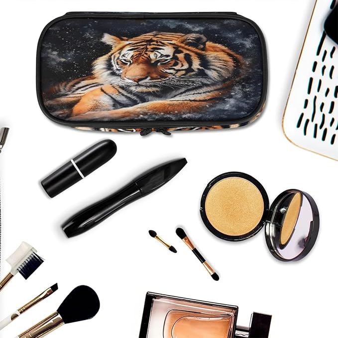 Pardick Pencil Case，3D Tiger Big Capacity Pencil Pouch Coin Pouch Stationery - Image 8