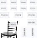 12 Pcs Reserved Seating Signs Reserved Chair Sign Printed Placeholder by Unknown