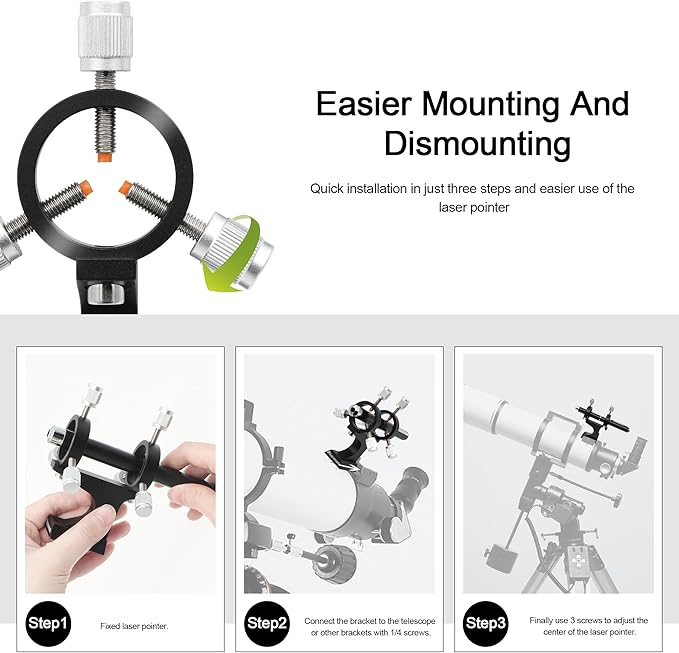 Astromania Aluminum Alloy Adjustable Laser Finder Scope Mounting Bracket - Image 3
