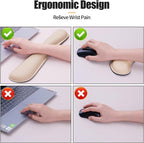 Bloss Leather Desk Pad and Keyboard Wrist Rest, Large Mouse Pad + Keyboard - Image 3