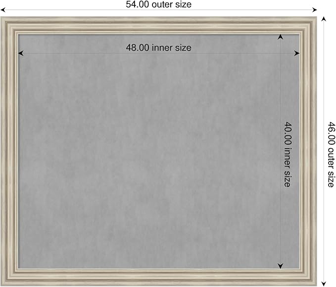 Amanti Art Silver Framed Magnetic Board 46x54 Oversize Vision Board - Image 2