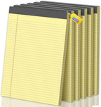 6 Pack Legal Pads 8.5 X11, College Ruled Notebook, 300 Sheets Yellow Note Pad by Glyanlee