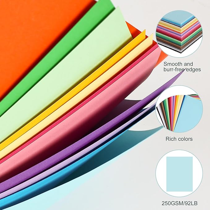 OcePor 114 Sheets Colored Cardstock 38 Colors, 8.5x11 Color Cardstock Bulk - Image 4
