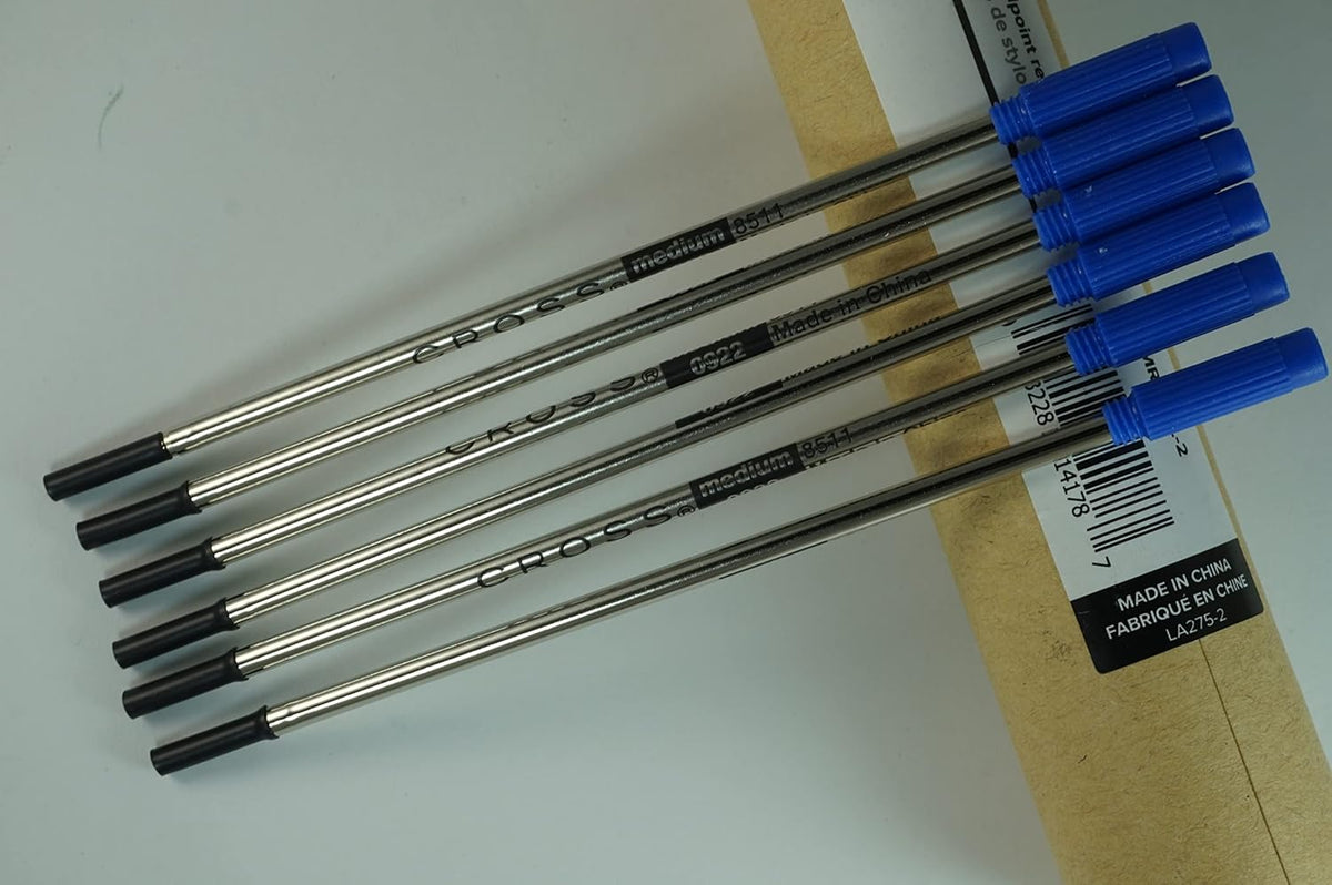 Cross Classic Blue Medium Ballpoint Ink Refills for Cross Ballpoint Pens, 6ct...