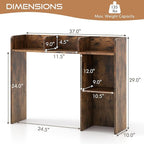 Tangkula Desktop Bookshelf, Countertop Storage Hutch - Image 3