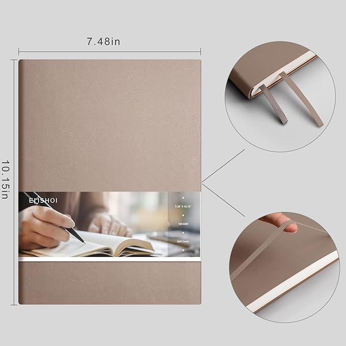 EMSHOI Dotted Journal Bullet Notebook, 192 Numbered Pages B5 Large Dot Grid - Image 4