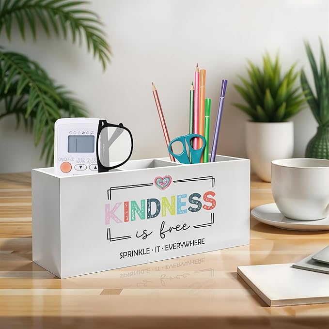 Exqcom Inspirational Mental Health Wellness Pen Pencil Holder, Kindness Gifts - Image 3
