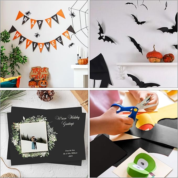 QTLCOHD 100 Sheets Black Cardstock 11 x 17 Inches Black Construction Paper Bulk - Image 6