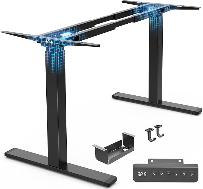 Huuger Dual Motor Electric Standing Desk Frame, Sit Stand up Desk Leg by Huuger