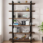 AY-AOYUAN Solid Wood Bookcase and Book Shelves Wood and Metal Shelving Unit 6 - Image 3