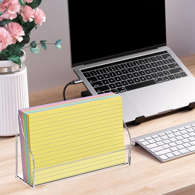 SHIQIKEJIPTY 5x8 Acrylic Index Card Holder Index Card Display Stand - Image 8