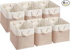 Mangata Canvas Storage Boxes, 11.8 Inch Cube Storage Bins Set of 6 by Mangata