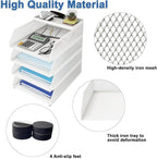 Natwind 4-Tier Stackable Paper Tray, Metal Mesh Desktop Organizer, Paper Sorter - Image 3