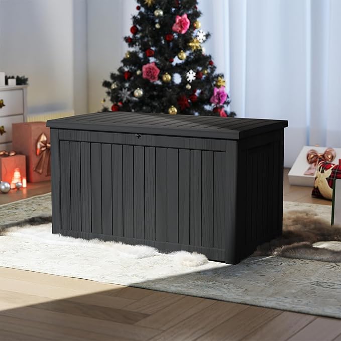 Yardgrace 270 Gallon Resin Deck Box, Waterproof Outdoor Storage Box, Lockable - Image 5