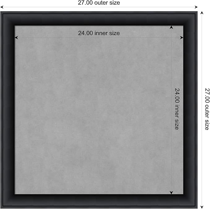 Amanti Art Black Framed Magnetic Board 27x27 Medium Vision Board - Image 3