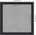 Amanti Art Black Framed Magnetic Board 27x27 Medium Vision Board - Image 3
