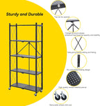 brian & dany 5-tier foldable storage shelves with, package contents