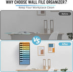 SUPEASY 10-Tier Wall File Holder Organizer - Image 6